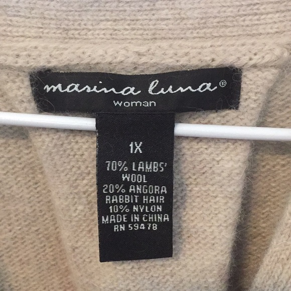 Marina Luna sweater cardigan 1X - Picture 2 of 8